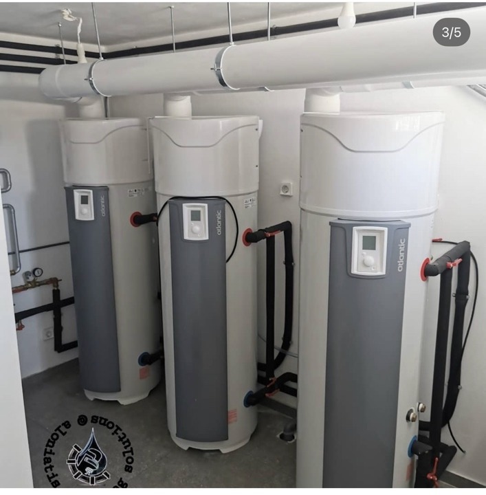 Heating and hot water system installed in Naxos