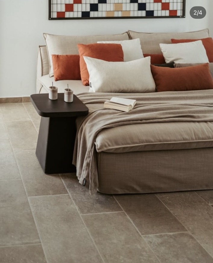 Indoor tile installation supplied by Eptaimeros